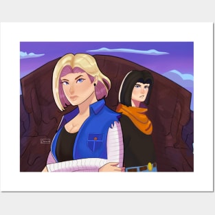 Android 17 and Android 18 Posters and Art